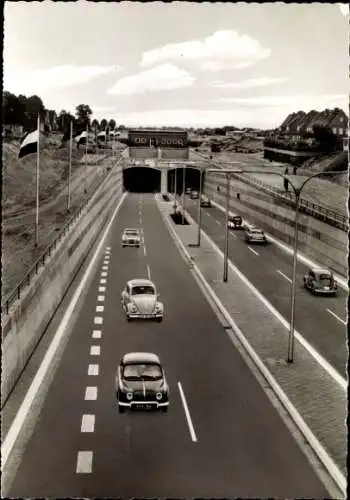 Ak Rendsburg in Schleswig Holstein, Straßentunnel unter dem Nord-Ostsee-Kanal