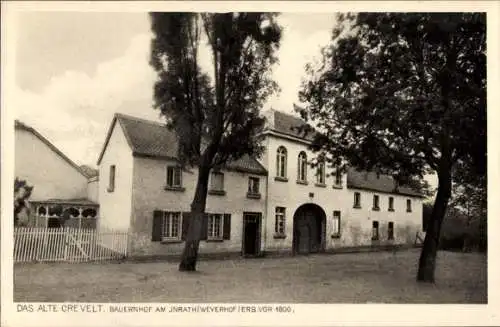 Ak Inrath Krefeld am Niederrhein, Bauernhof, Weyerhof, Tor, Fassade