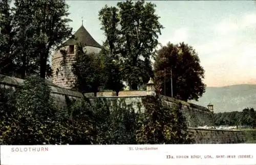 Ak Solothurn Stadt Schweiz, Sankt-Ursenbastion