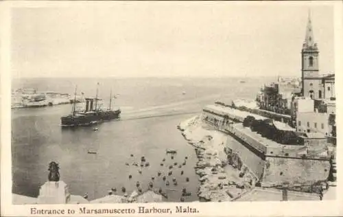Ak Malta, Marsamuscetto-Hafen, Eingang