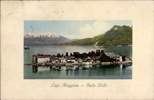 Ak Isola Bella Lago Maggiore Piemont, Gesamtansicht, Insel