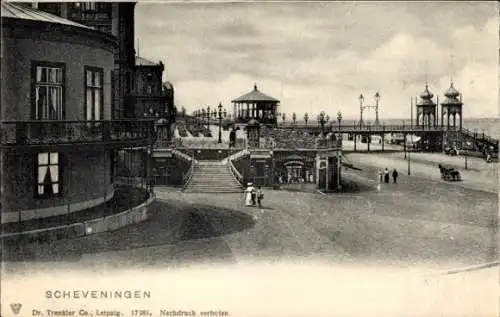 Ak Scheveningen Den Haag Südholland, Promenade, Seebrücke