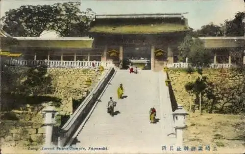 Ak Nagasaki Präfektur Nagasaki Japan, Tempel