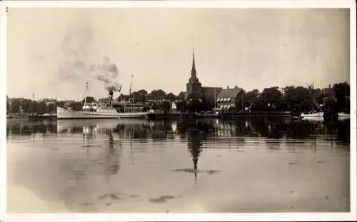 Ak Nystedt Lolland Dänemark, Ort, Kirche, Salondampfer