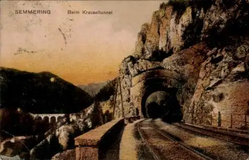 Ak Semmering in Niederösterreich, Krauseltunnel