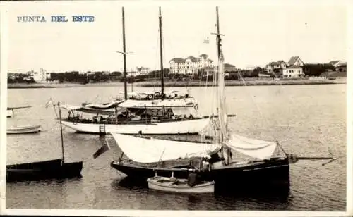 Ak Punta del Este Uruguay, Boote am Anleger