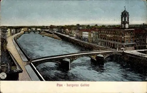 Ak Pisa Toscana, Lungarno Galileo