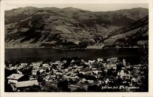 Ak Zell am See in Salzburg, Ort gegenden Hundstein, Panorama