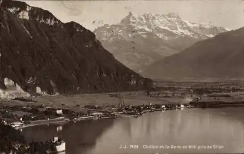 Ak Genf Genf Schweiz, Chillon und Dent du Midi, in der Nähe von Glion