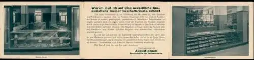 Klapp Ak Weidenau Siegen in Westfalen, Reklame, August Braun, Spezialfabrik für Ladenbau