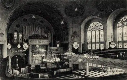 Judaika Ak Essen im Ruhrgebiet, Synagoge, Innenansicht