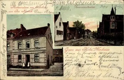 Ak Merheim Weidenpesch Nippes Köln am Rhein, Neusserstraße, Restauration zur Erholung