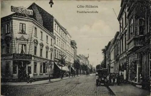 Ak Mülheim Köln am Rhein, Frankfurterstraße, Hotel Selbach