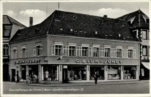 Ak Emmendingen im Breisgau Baden, Geschäftshaus Firma C. Blum-Jundt