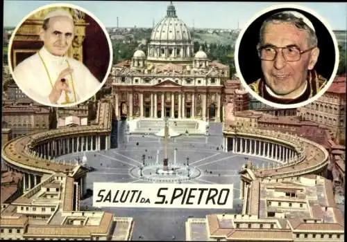 Ak Vatikan Rom Lazio, Päpste Paul VI. und Johannes XXIII.