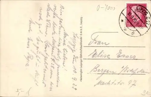 Ak Leipzig in Sachsen, Hochflutregulierungsbecken, Wehr, Fliegeraufnahme