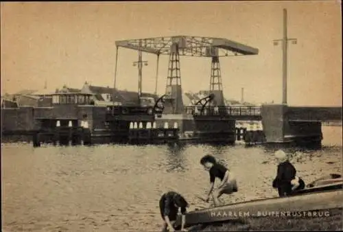 Ak Haarlem Nordholland Niederlande, Buitenrustbrug