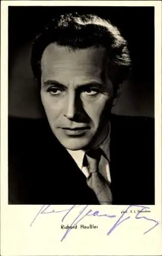 Ak Schauspieler Richard Häussler, Portrait, Autogramm