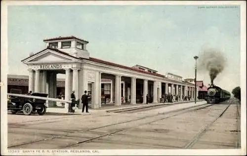 Ak Redlands, Kalifornien, USA, Santa Fe Rail Road Station