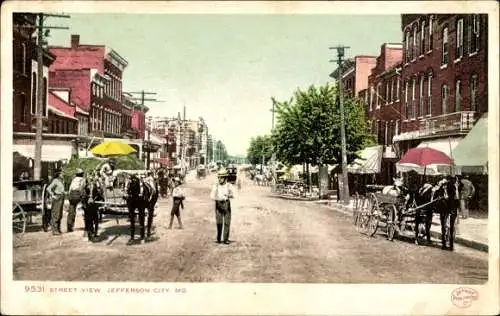 Ak Jefferson City Missouri USA, Straßenansicht