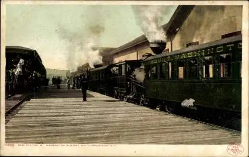 Ak White Mountains New Hampshire USA, Basisstation Mount Washington Railway