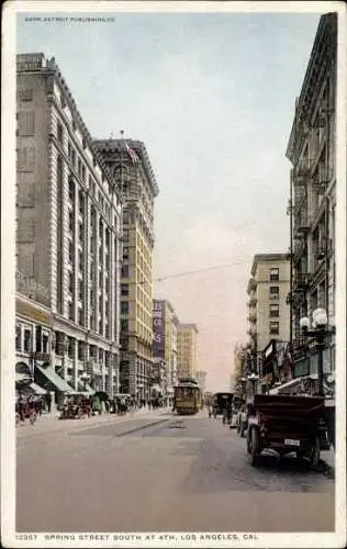 Ak Los Angeles Kalifornien USA, Spring Street South am 4