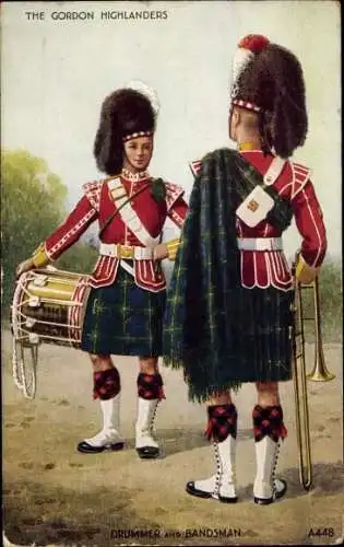 Ak The Gordon Highlanders, Schlagzeuger und Bandsamer