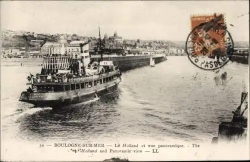 Postkarte Boulogne sur Mer Pas de Calais, Le Holland, Panoramablick