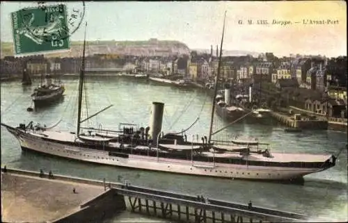 Ak Dieppe Seine Maritime, Der Außenhafen