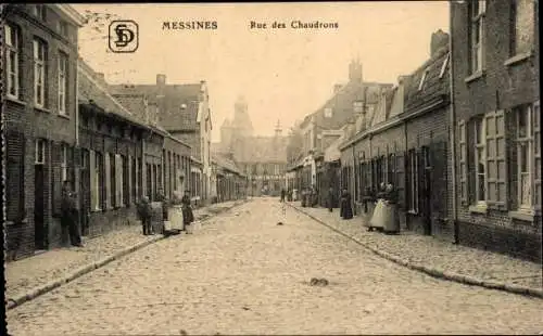 Ak Messines Mesen Westflandern, Rue des Cauldrons