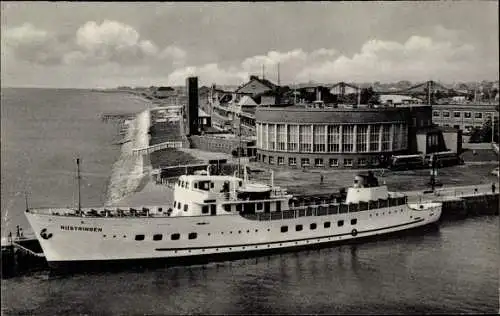 Ak Wilhelmshaven an der Nordsee, Bäderschiff Rüstringen, Hafen, Reederei Jade-Seebäderdienst