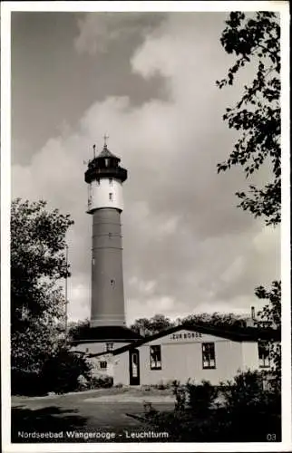 Ak Nordseebad Wangerooge in Ostfriesland, Leuchtturm, Gasthaus Zur Börse