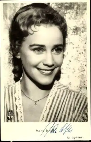 Ak Schauspielerin Maria Schell, Portrait, Autogramm, FBZ 961