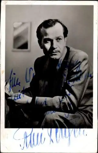 Foto Schauspieler René Deltgen, Portrait, Autogramm