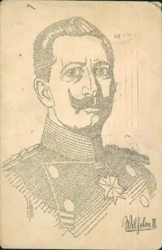 Kunstschrift Ak Kaiser Wilhelm II., Biographie, 1. Thronrede