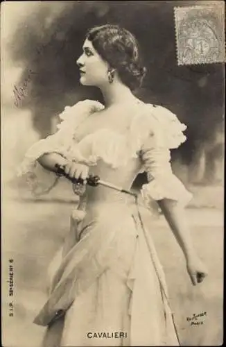 Ak Opernsängerin Lina Cavalieri, Sopran, Portrait, Reutlinger Paris