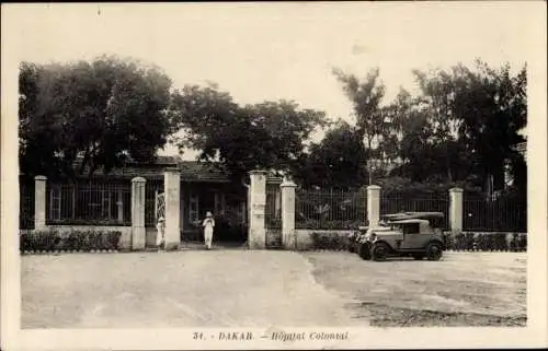 Ak Dakar Senegal, Gesamtansicht des Colonial Hospital