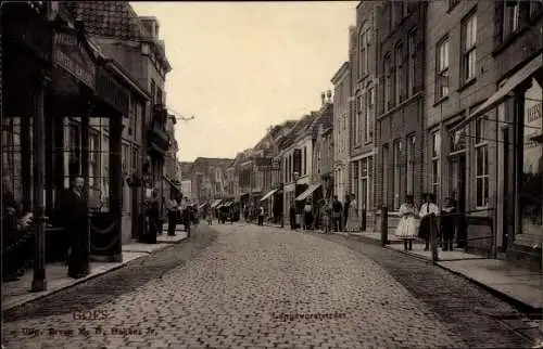 Ak Goes Zeeland Niederlande, Lange Vorststraat, Geschäfte