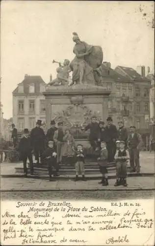 Ak Bruxelles Brüssel, Monument de la Place du Sablon