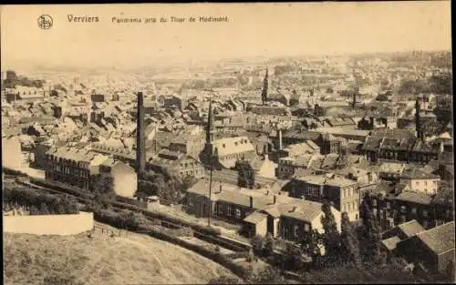 Ak Verviers Wallonien Lüttich, Panorama pris du Thier de Hodimont, Stadtansicht