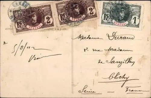 Ak Dakar, Senegal, Rue des Essarts und Place Protet