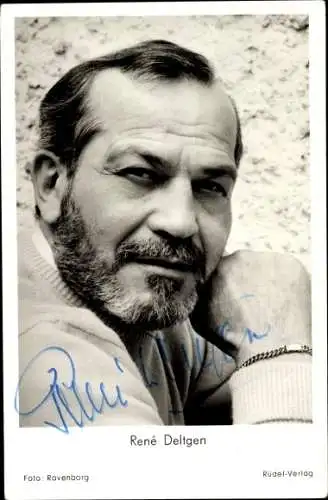 Ak Schauspieler René Deltgen, Portrait, Autogramm