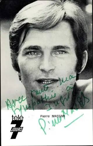 Foto Schauspieler Pierre Massin, Portrait, Autogramm, télé jours