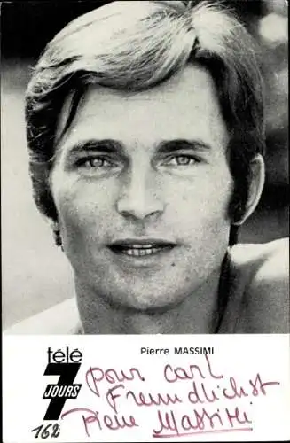 Foto Schauspieler Pierre Massin, Portrait, Autogramm, télé jours