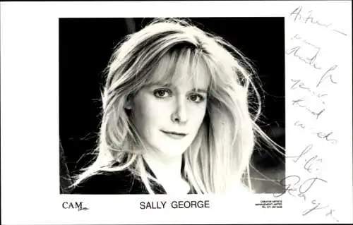 Ak Schauspielerin Sally George, Portrait, Autogramm