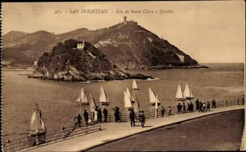 Ak Donostia San Sebastian Baskenland, Isla de Santa Clara e Igueldo, Segelboote