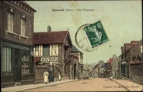 Ak Auneuil Oise, Hauptstraße