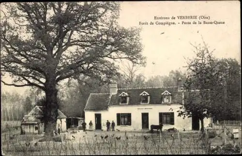 Ak Verberie Oise, Doret de Compiegne, Postamt Basse-Queue