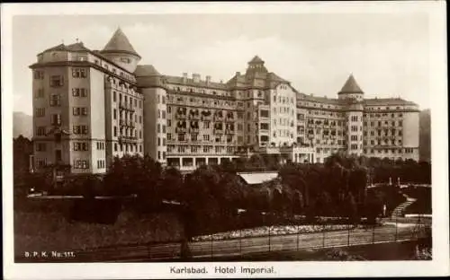 Ak Karlsbad in Tschechien, Blick auf das Hotel Imperial