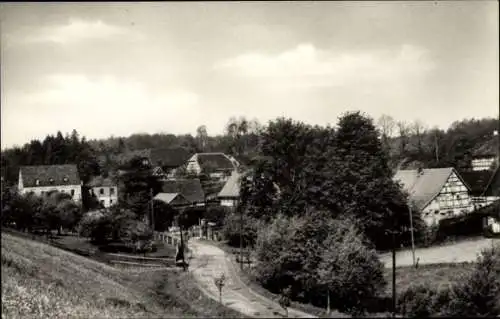 Ak Mosel Zwickau in Sachsen, Forellenmühle, Straßenpartie, Häuser